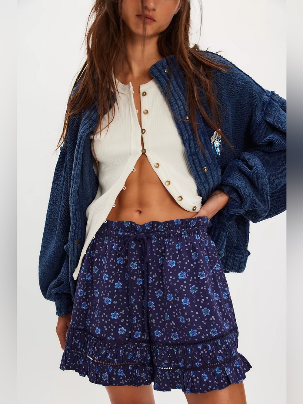 Free people Cambridge pull on shorts